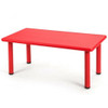 Kids Plastic Rectangular Learn and Play Table-Red