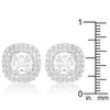 Cushion Pave Stud Earrings