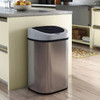 Stainless Steel 21-Gallon Kitchen Trash Can with Motion Sensor Lid