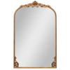 Arched Mirror for Wall Gold Traditional Vintage Ornate Baroque Mirror with Metal Frame-M