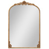 Arched Mirror for Wall Gold Traditional Vintage Ornate Baroque Mirror with Metal Frame-M