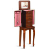 Standing Jewelry Box with 4 Drawers and 2 Side Doors-Black