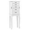 Standing Jewelry Box with 4 Drawers and 2 Side Doors-Black