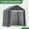 6 x 6.5/8 x 6.5 Feet Portable Motorcycle Outdoor Storage Shelter-8 Feet