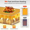 Food Warming Mat Rollable and Portable Electric Warming Tray with Fasting Heating-Gray