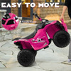 12V Kids Ride On ATV with High/Low Speed and Comfortable Seat-Pink