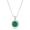 Liz 2.6ct Emerald CZ Rhodium Classic Necklace