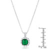 Liz 2.6ct Emerald CZ Rhodium Classic Necklace