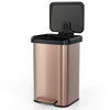 13-Gallon Copper Gold Stainless Steel Step Trash Can with Soft Close Lid