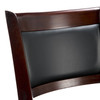 Cherry 29-inch Solid Wood Bar Stool with Faux Leather Swivel Seat