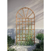 77-inch Outdoor Light Brown Vinyl Lattice Garden Trellis with Arched Top
