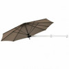 8ft Wall-Mounted Telescopic Folding Tilt Aluminum Sun Shade Umbrella-Tan