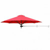 8ft Wall-Mounted Telescopic Folding Tilt Aluminum Sun Shade Umbrella-Tan