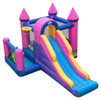 7-in-1 Kids Inflatable Bounce House with Long Slide and 735W Blower