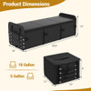 18 Gal Car Trunk Organizer with Lid 3-Compartment Portable Storage Box-Black