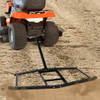 74 inch Wide Driveway Drag Tow Behind Landscape Leveling Rake with Reinforced Bars-Black