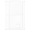 59" Extra Tall Pet Gate Heavy-Duty Metal Cat Gate with Wide Opening-White
