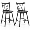 Set of 2 Windsor Bar Stool with Ergonomic Backrest and Footrests-29 inches