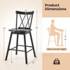 Set of 2 Windsor Bar Stool with Ergonomic Backrest and Footrests-29 inches