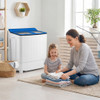 Portable Washing Machine 18 lbs Mini Laundry Machine with 11 LBS Washer-Blue