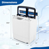Portable Washing Machine 18 lbs Mini Laundry Machine with 11 LBS Washer-Blue