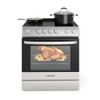 30 Inch Freestanding and Slide-in Kitchen Stove with 4 Burners Ceramic Cooktop-Silver