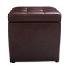 Foldable Cube Ottoman Pouffe Storage Seat-Black