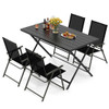 5-Piece Foldable Outdoor Dining Set for Backyard Garden Deck