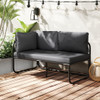 Patio Loveseat Sofa Couch with Removable Pillows and Seat Cushion-Gray