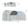6.2 Feet/12.5 Feet/19 Feet Large Metal Chicken Coop Outdoor Galvanized Dome Cage with Cover-L