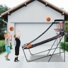 Foldable Basketball Arcade Game Kids Basketball Hoop Machine with 8 Exciting Playing Modes