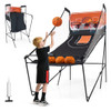 Foldable Basketball Arcade Game Kids Basketball Hoop Machine with 8 Exciting Playing Modes