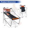 Foldable Basketball Arcade Game Kids Basketball Hoop Machine with 8 Exciting Playing Modes