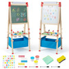 3-in-1 Double-Sided Adjustable Kid Easel for 3-8 Years Old Toddlers-Blue