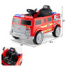 Kids Ride on Fire Truck with Remote Control and Extinguisher-Red