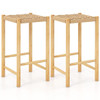 26 Inch Dining Bar Stool Set of 2-Natural