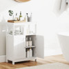 Bathroom Floor Cabinet Freestanding Storage Organizer with Open Compartment-White