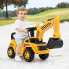 Kids Ride on Excavator with Adjustable Shovel-Yellow