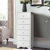 6 Drawers Chest Dresser Clothes Storage Bedroom Furniture Cabinet-White