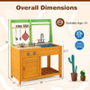 Outdoor Mud Kitchen Playset for Girls and Boys 3+ Years Old-Orange