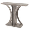 Console Table 39.5 Inch Rectangular Entryway Table with Geometric Frame-Gray