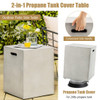 Propane Tank Cover Hideaway Table for Standard 20 Pounds Propane Tank-Gray