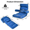 Adjustable Folding Sofa Chair with 6 Position Stepless Back-Blue