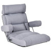 Adjustable Folding Sofa Chair with 6 Position Stepless Back-Blue