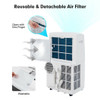 14000 BTU Portable Air Conditioner with APP and WiFi Control-White