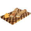 MegaChef 16.5 x 10.5 Inch Acacia Wood and Rubber Wood Checkered Cutting Board