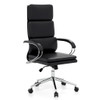 Ergonomic Leather Office Chair with Adjustable Height and Rocking Function-Black