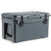 Rotomolded Cooler with Integrated Cup Holders and Bottle Opener-Gray