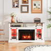 Fireplace TV Stand with Remote Controls and Thermostat for TVs Up to 50 Inch-Black