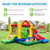 Inflatable Bounce Castle with Double Slides and 735W Blower